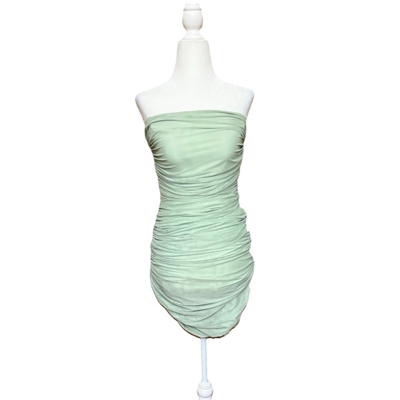 Mistress Rocks Size S Sitting Pretty Mint Mesh Cutout Ruched Mini Dress NWT - Picture 13 of 13